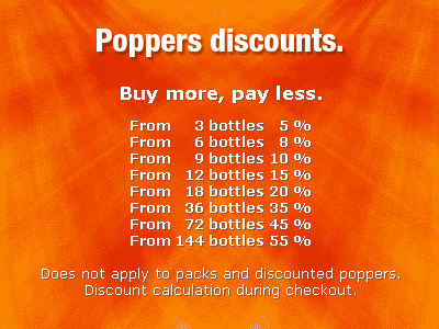 Poppers discounts